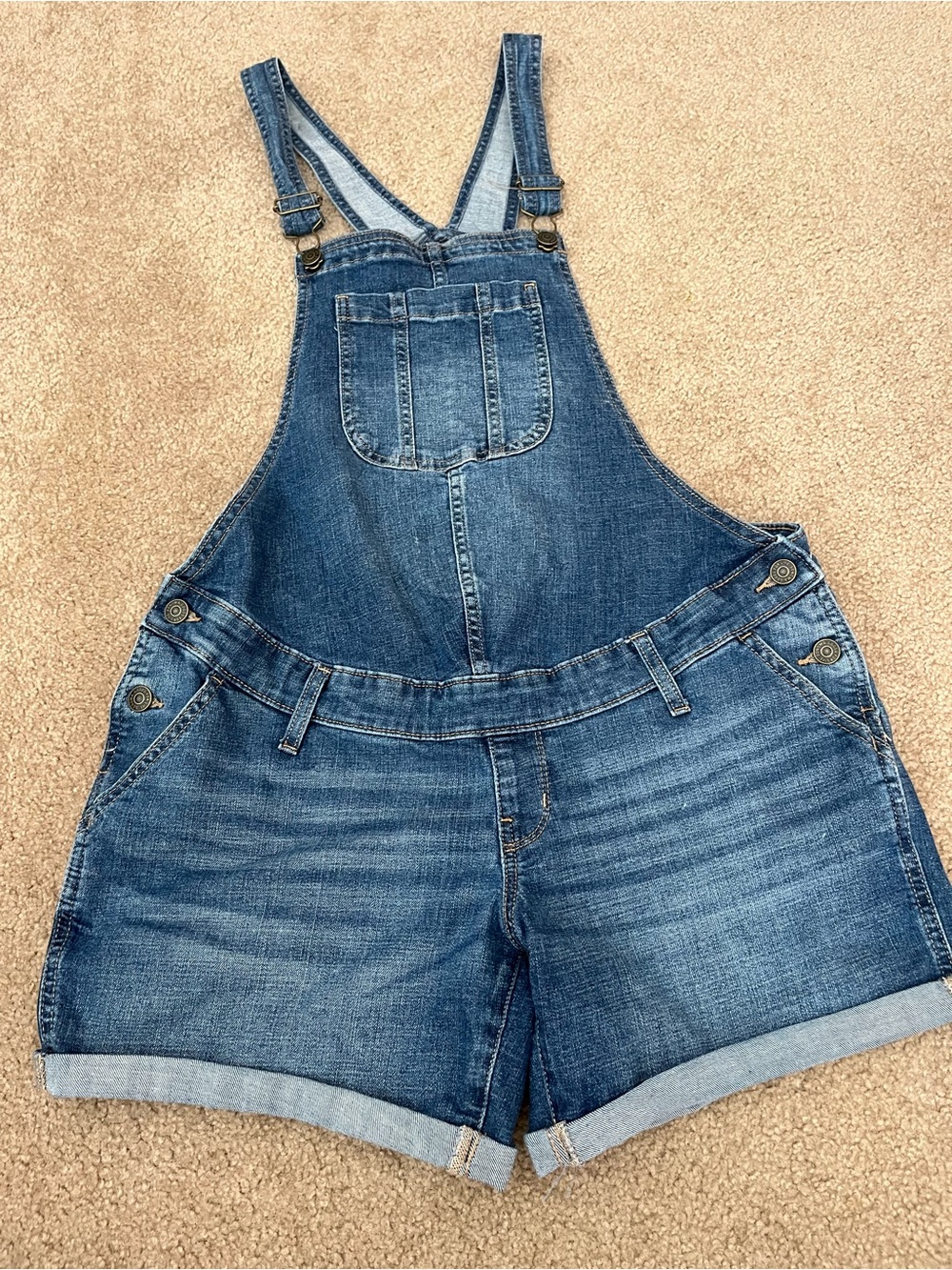 Sonoma Medium Blue Denim Short Overalls